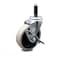 Service Caster 4 Inch Thermoplastic Rubber Wheel 7/8 Inch Expanding Stem Caster with Brake SCC-EX05S410-TPRS-SLB-78 - alternate 1
